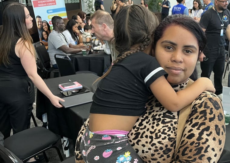 Mariange aproveitou o mutirão para buscar regularizar sua situação, conquistar um emprego e trazer familiares  