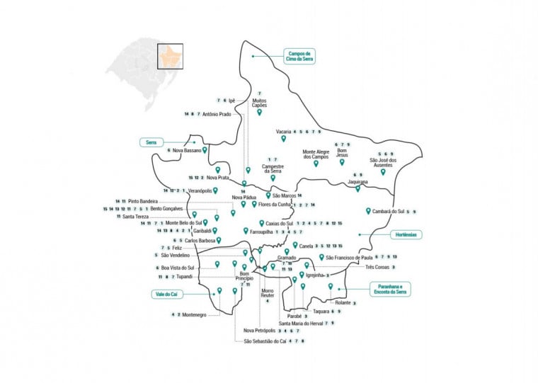 Mapa de oportunidades econômicas na Serra Gaúcha em 2026