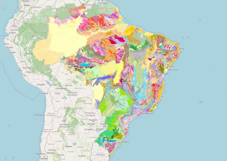 Mapa foi desenvolvido pelo Serviço Geológico do Brasil