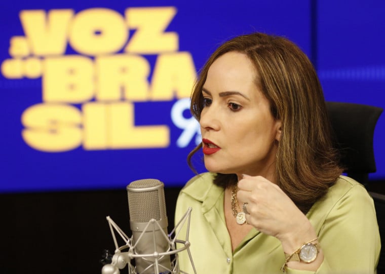 Brasília (DF), 14/04/2026 - Ana Cristina Viana Silveira, presidenta do INSS, participa do programa A Voz do Brasil. Foto: Bruno Peres/Agência Brasil