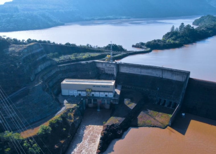 Hidrelétrica fica localizada no rio Jacuí