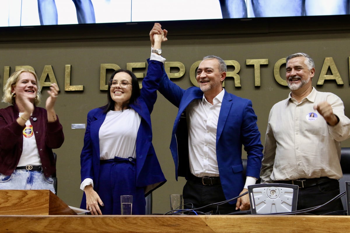 Juliana Brizola e Edegar Pretto aparecem juntos pela primeira vez após formarem chapa ao governo do Estado