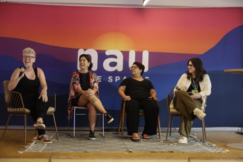 Heloisa Herve, Manoela Bartell e Bia Job foram as participantes do painel mediado por Isadora Jacoby