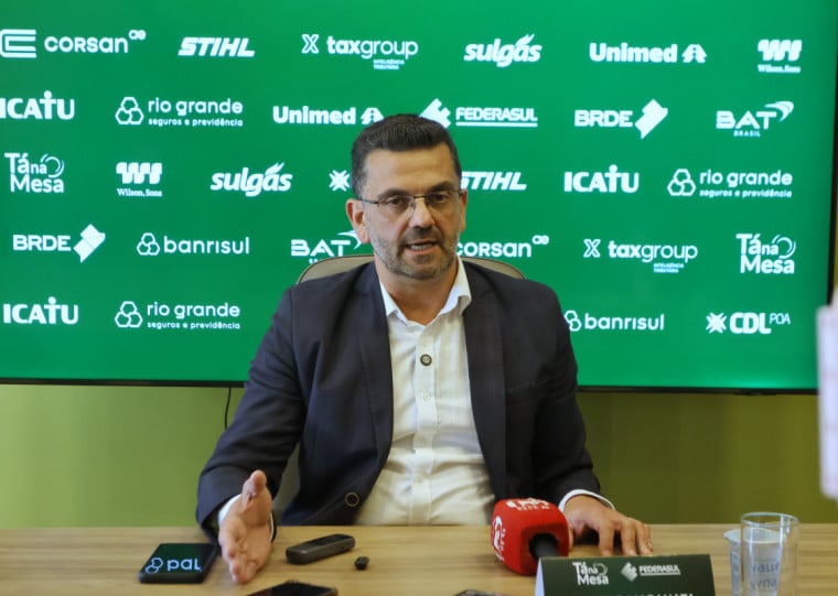 Pré-candidato ao governo gaúcho, Marcelo Maranata (PSDB) participou da reunião-almoço Tá Na Mesa, da Federasull