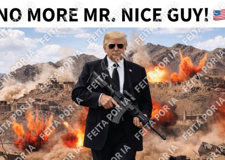 Presidente americano publicou imagem feita com IA nas redes sociais