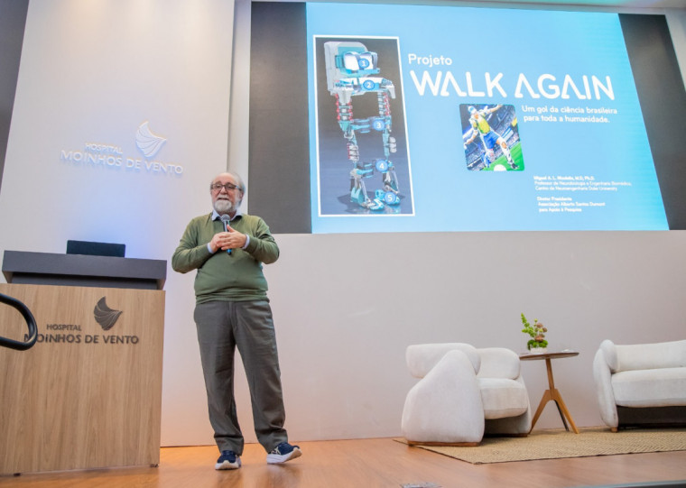 Miguel Nicolelis participou da abertura da aula magna do curso de Medicina da Faculdade de Ciências da Saúde Moinhos de Vento 