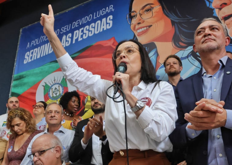 Partidos da chapa liderada pela pedetista realizaram ato no Dia do Trabalhador, em Porto Alegre