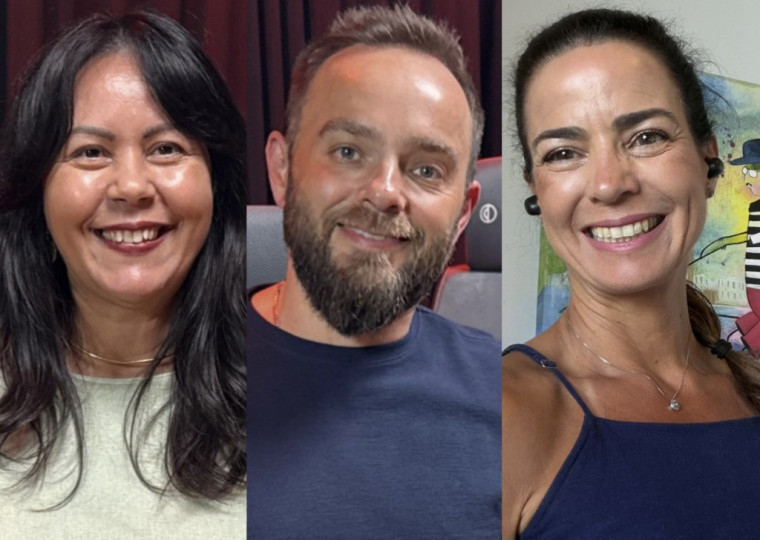 Daniela (&agrave; esq), Zort&eacute;a e Fabiana falaram, em videocast da coluna, sobre o que viram no festival