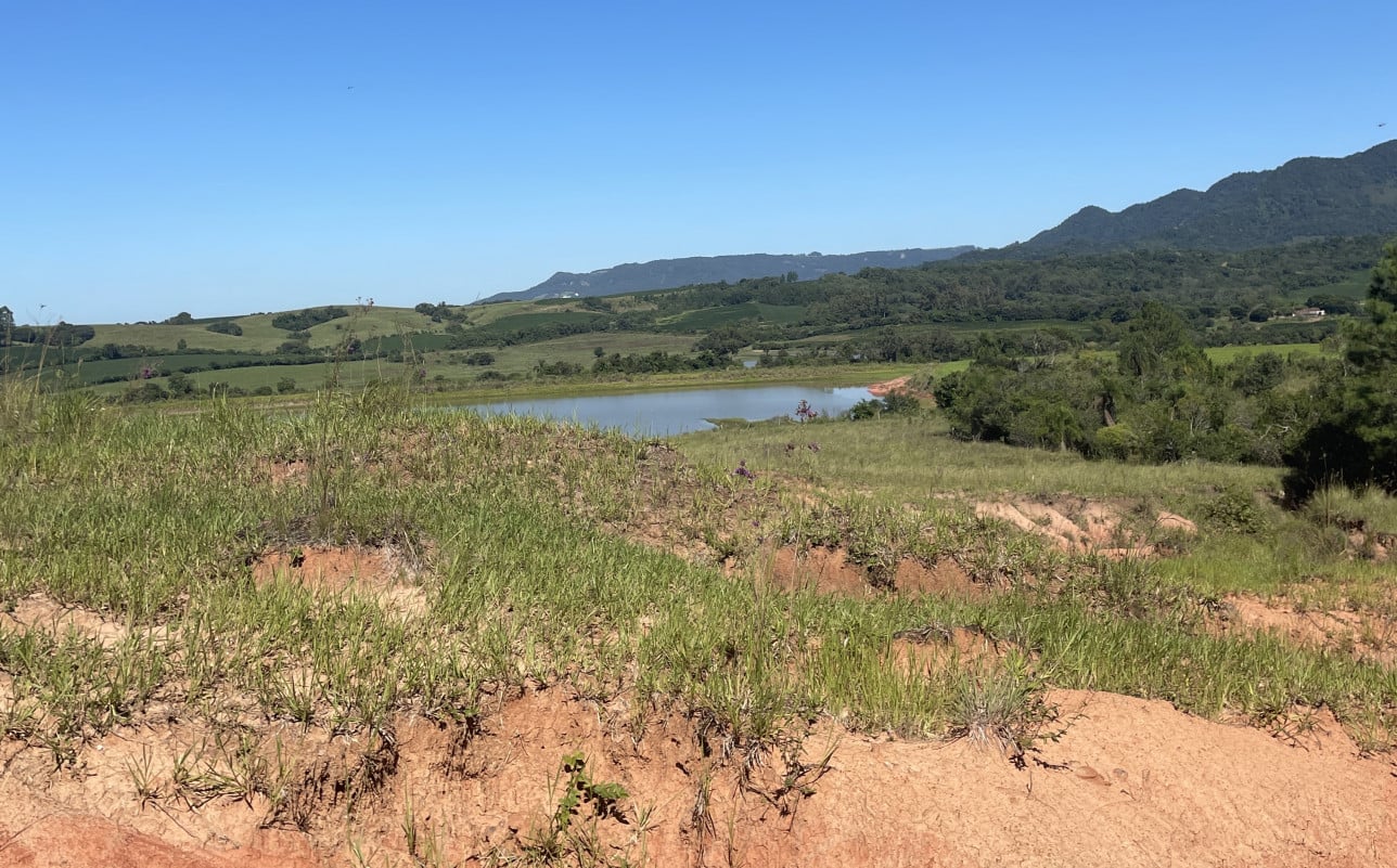 Propriedade voltada ao cultivo de soja e arroz, tornou-se tamb&eacute;m &aacute;rea de pesquisa paleontol&oacute;gica | J&uacute;lia Buriol/Divulga&ccedil;&atilde;o/JC