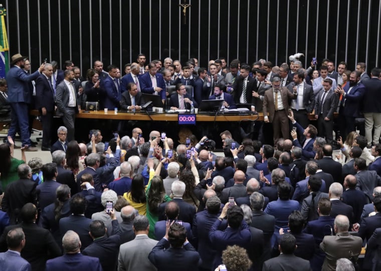 Deputados de oposição ocuparam a Mesa Diretora da Câmara por 30 horas, em agosto de 2025