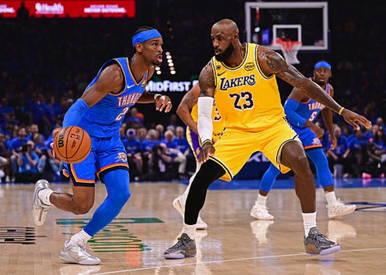 Thunder vence Lakers por 108 a 90 e amplia vantagem na semifinal Oeste