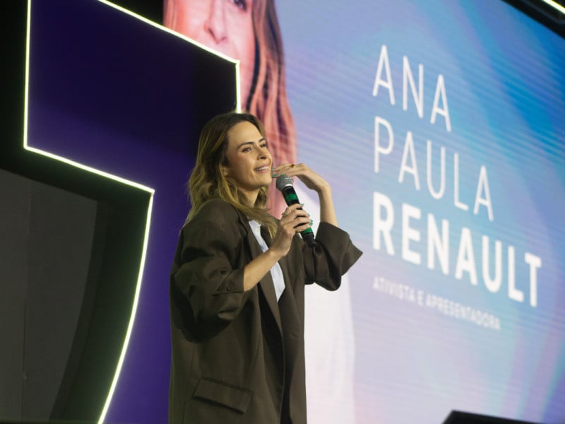 O tema do painel de Ana Paula retomou uma das frases que marcou a trajet&oacute;ria da jornalista dentro do reality show<br />Foto: LUAN ULRICH/ESPECIAL/JC