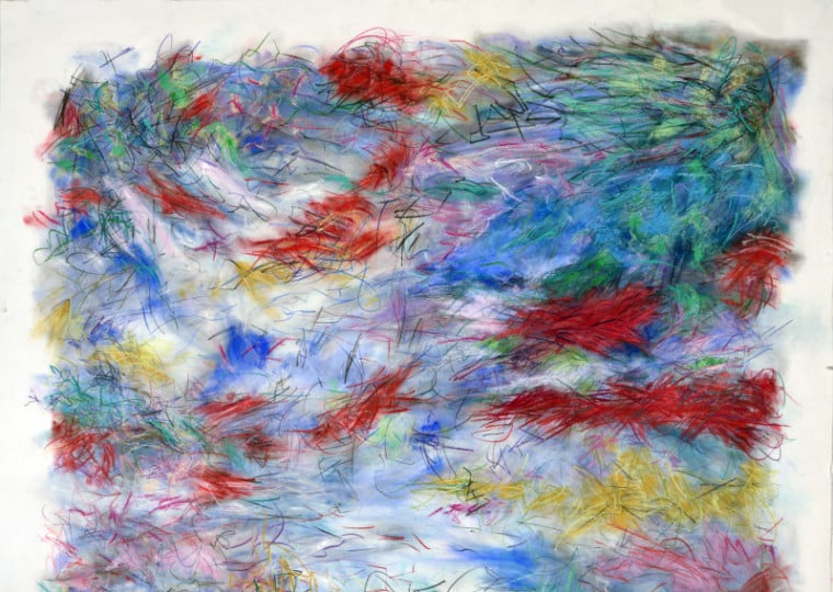 Desenho da artista visual Teresa Poester_ técnica mista sobre papel, 150x150 cm_Eragny-sur-Epte