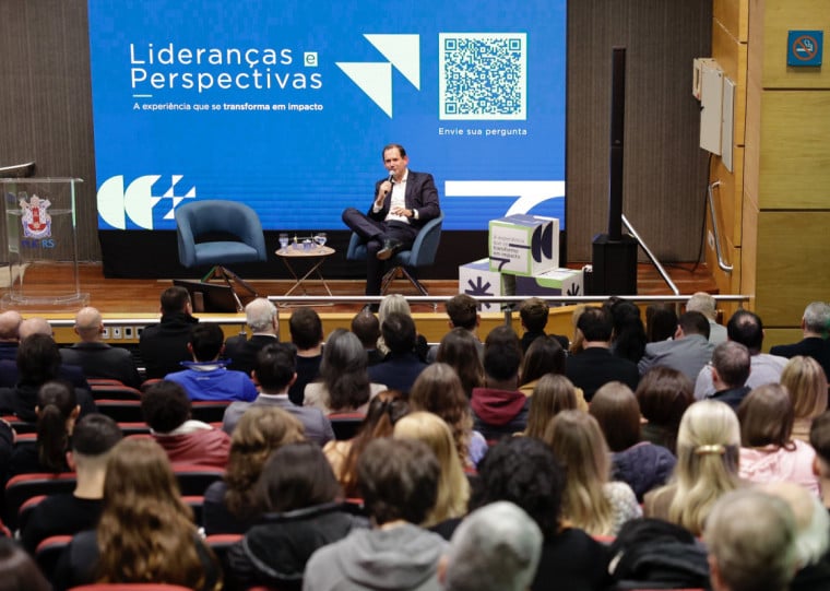 Cleomar Prunzel conduziu painel para estudantes da Escola de Negócios da Pucrs nesta quinta-feira