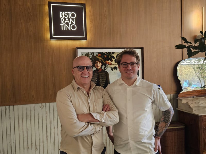 Ricardo Trevisani, &agrave; frente do Grupo Trevisani, e Henrique Schoendorfer, chef do Ristorantino<br />Foto: J&Uacute;LIA FERNANDES/ESPECIAL/JC