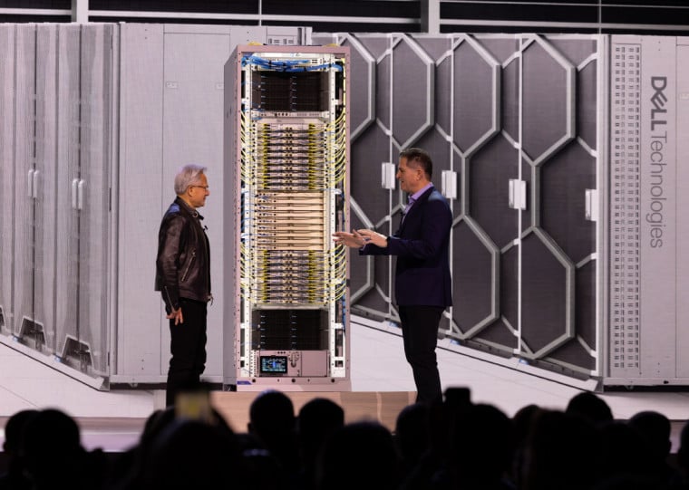 Líderes das duas gigantes de tecnologia mostraram entrosamento no palco