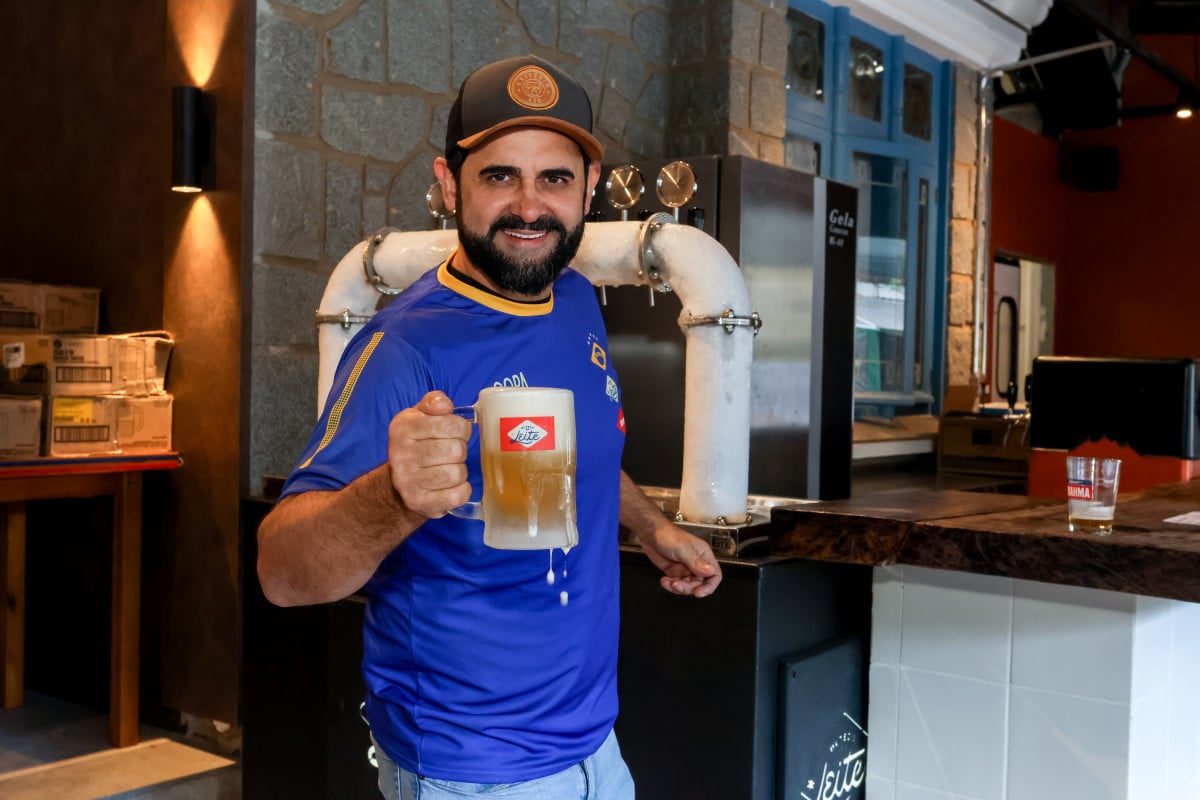 Tiago Leite prepara a abertura do Buteco do Leite, sua nova opera&ccedil;&atilde;o pensada para a Copa | Dani Barcellos/Especial/JC
