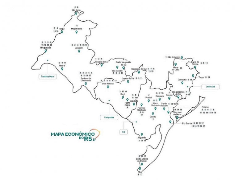 Mapa aponta oportunidades de desenvolvimento para Macrorregião Sul do RS