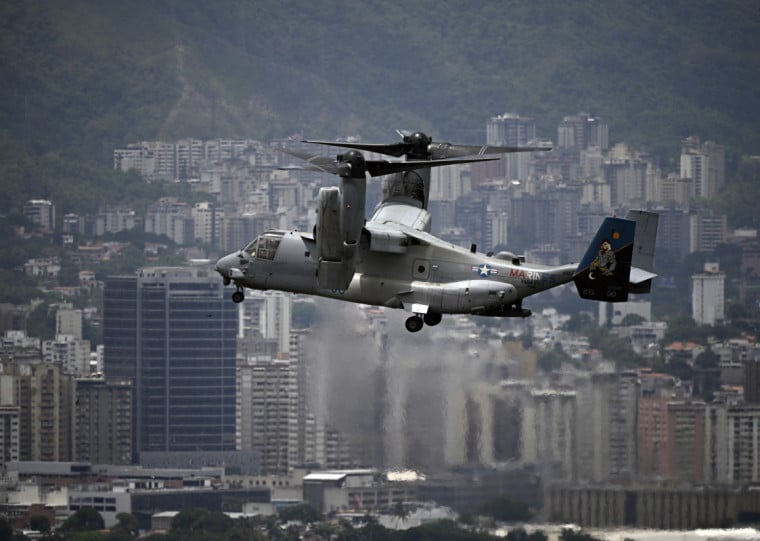 Opera&ccedil;&atilde;o envolveu aeronaves militares Osprey do Corpo de Fuzileiros Navais dos EUA