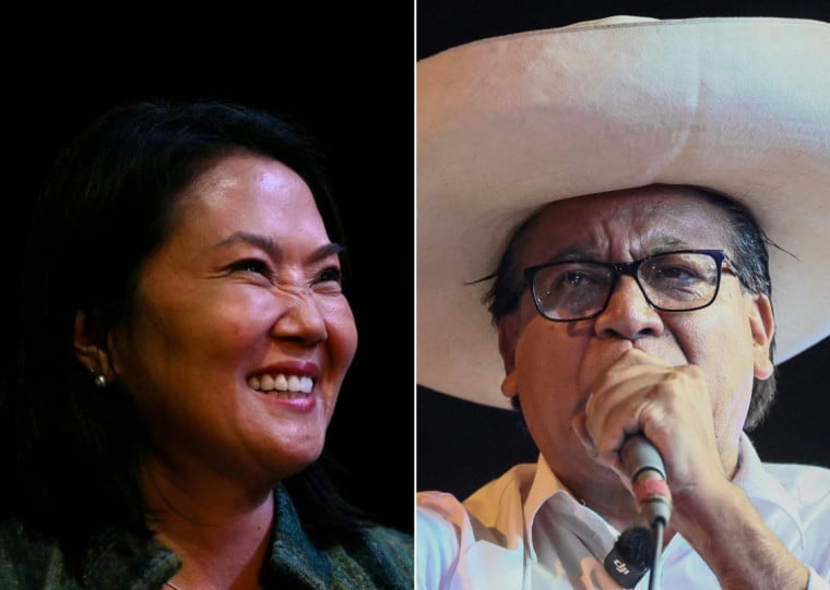 Keiko e Castillo disputam o voto de uma grande parcela de indecisos no Peru