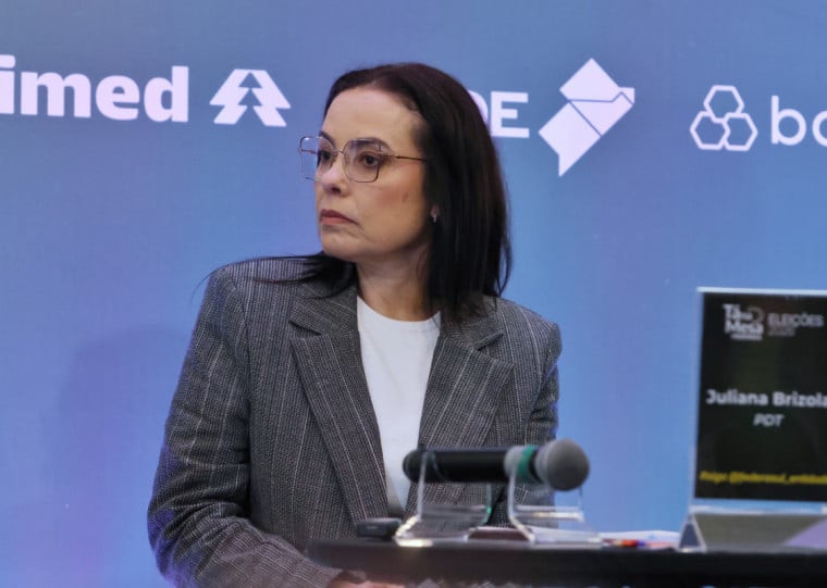 Juliana Brizola (PDT) em debate da Federasul