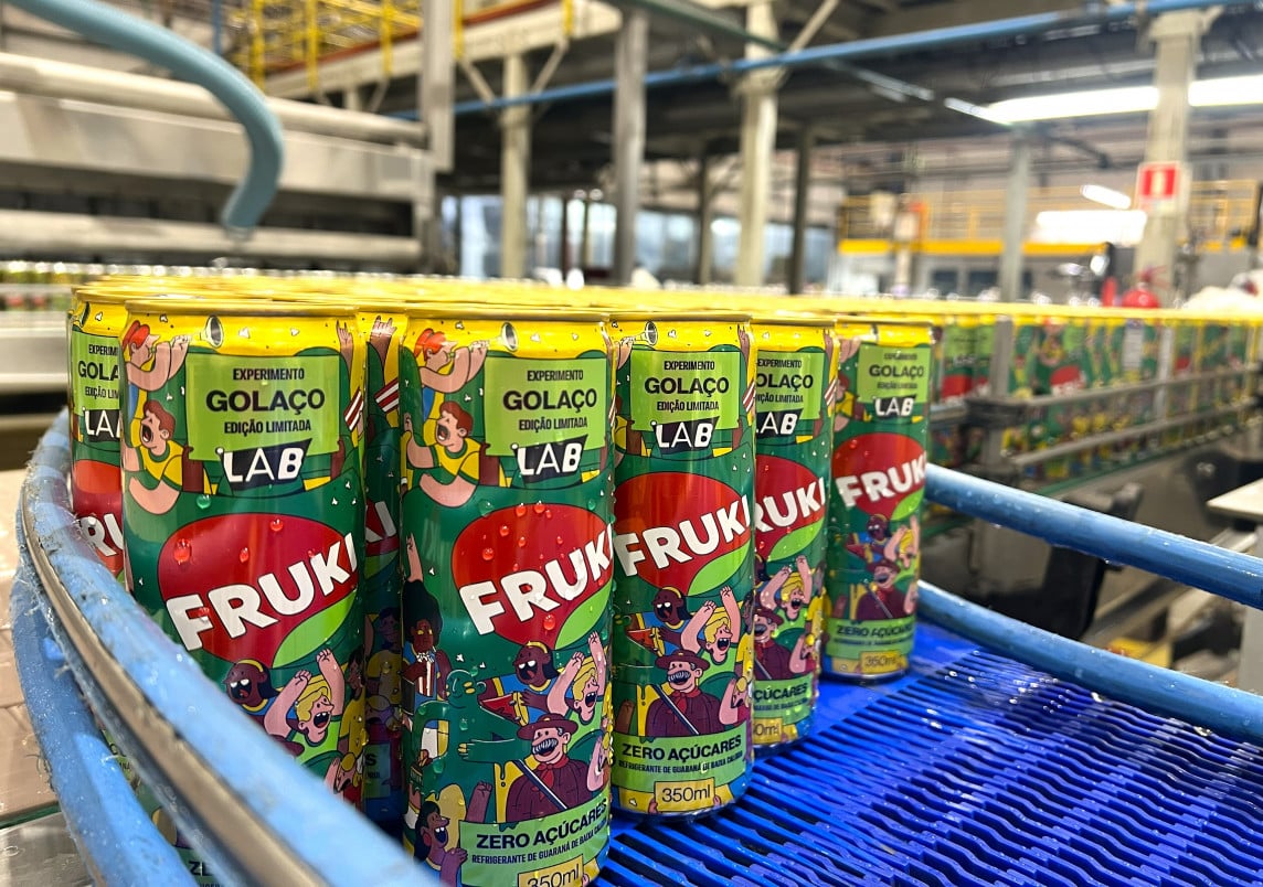 Fruki lançou sabor pipoca salgada com guaraná, com produção limitada e criado por consumidores e IA | FRUKI BEBIDAS/DIVULGAÇÃO/JC
