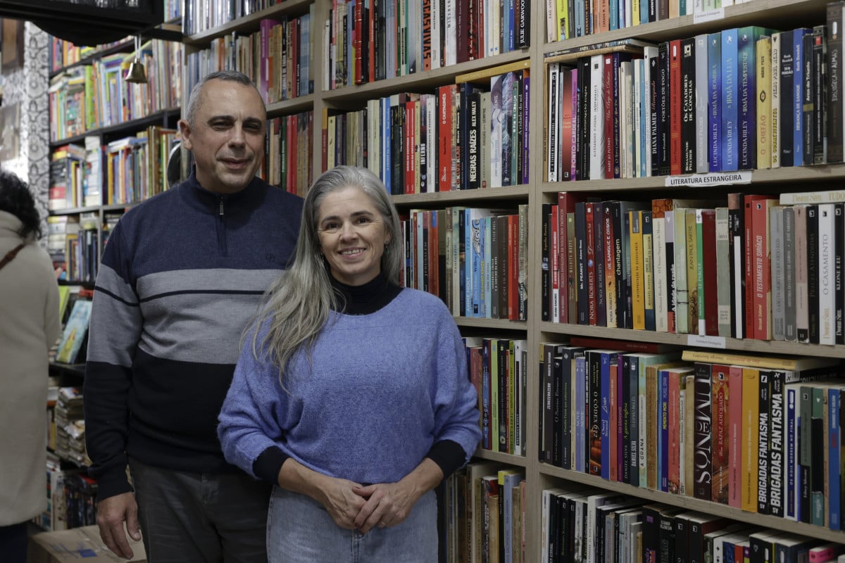 André Gambarra e Silvana Flores Kruel Gambarra, que conduzem a Livraria Avenida André Gambarra e Silvana Flores Kruel Gambarra, que conduzem a Livraria Avenida