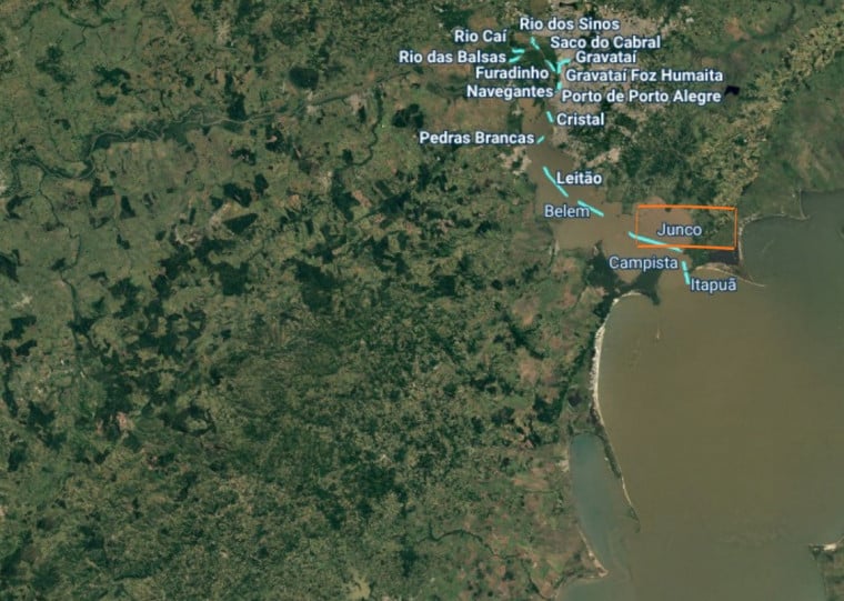 Área fica localizada no Guaíba, próxima a Viamão