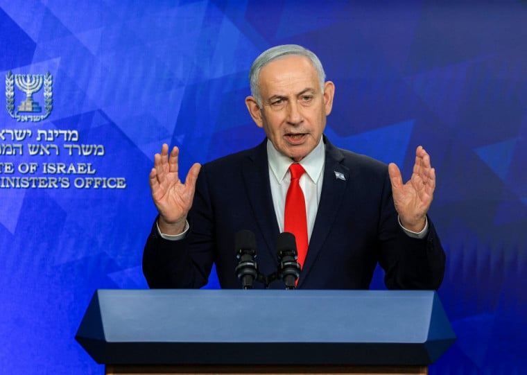 Em sua primeira coletiva de imprensa ap&oacute;s o an&uacute;ncio da tr&eacute;gua, Netanyahu reiterou que Teer&atilde; nunca ter&aacute; armas nucleares