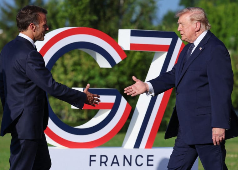 Em encontro com Macron, Trump disse que não irá à Genebra na sexta