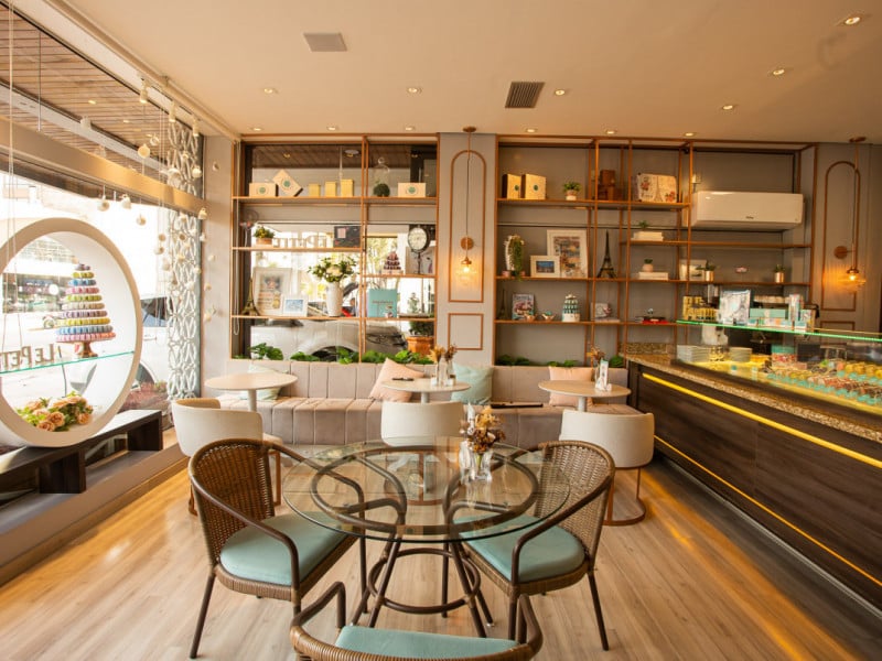 A Boutique &eacute; o modelo que concentra a experi&ecirc;ncia mais completa da Le Petit Macarons, com servi&ccedil;o completo de cafeteria<br />Foto: William Camargo Fotografia/Divulga&ccedil;&atilde;o/JC