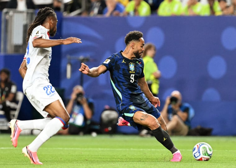 Com dois gols de Matheus Cunha e um de Vini JR, o Brasil venceu de 3 a 0 a seleção do Haiti