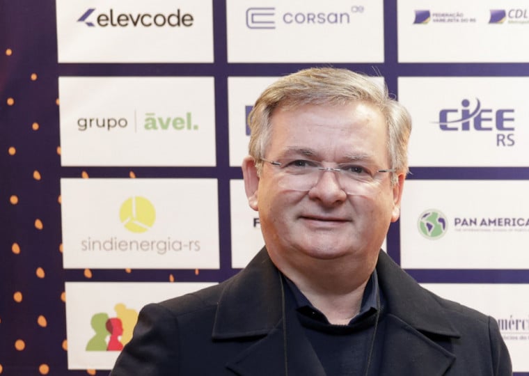 Ivonei Pioner, presidente da Federação Varejista do RS, durante o evento Mapa Econômico do RS em Porto Alegre
