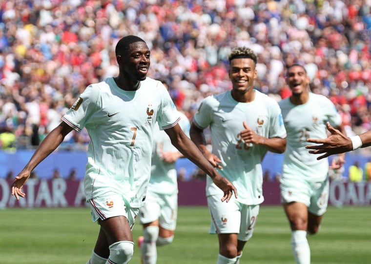 Dembélé na vitória por 4 a 1 e garantiu que franceses avançassem como 1°