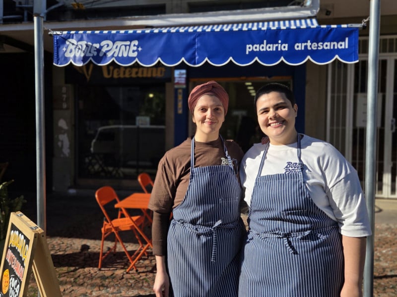 Vict&oacute;ria Fonseca e J&uacute;lia Cabral est&atilde;o &agrave; frente da Boule Pane Padaria Artesanal  <br />Foto: J&Uacute;LIA FERNANDES/ESPECIAL/JC