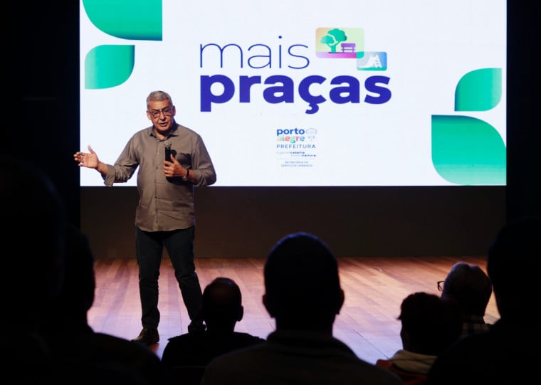 Prefeito Sebastião Melo participou do lançamento do programa Mais Praças nesta terça