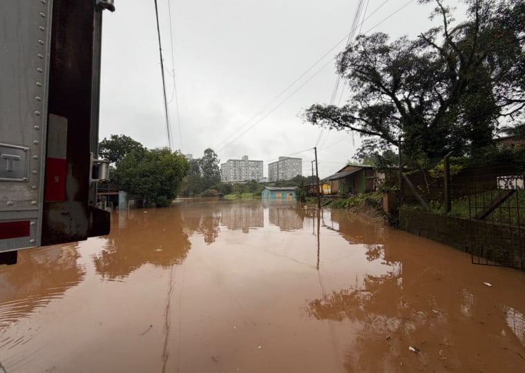 Rio Taquari, em Lajeado, está 22, 8 metros acima da cota de inundação
