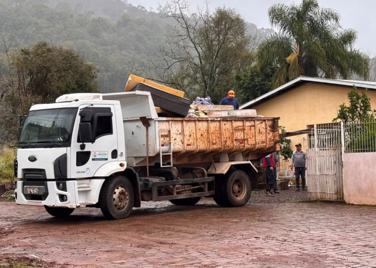 Em Muçum, 43 pessoas em abrigos por conta das cheias