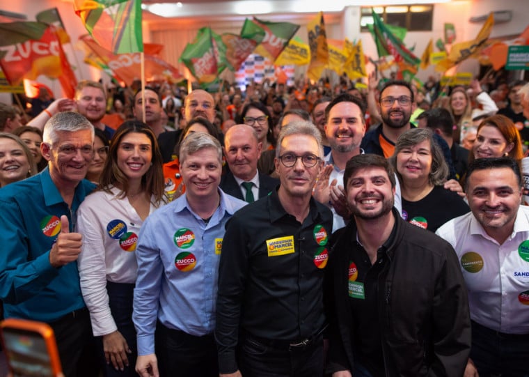 Convenção estadual do Novo em Porto Alegre tem Romeu Zema e Marcel van Hattem na homologação das candidaturas dos candidatos do partido ao Senado, à Câmara e à Assembleia 