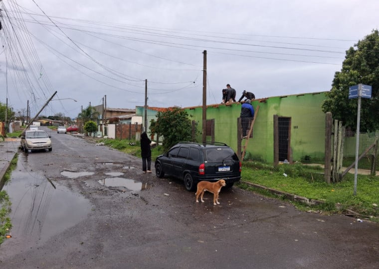 Temporal atinge a cidade de Osório (RS) causado diversos danos estruturais  