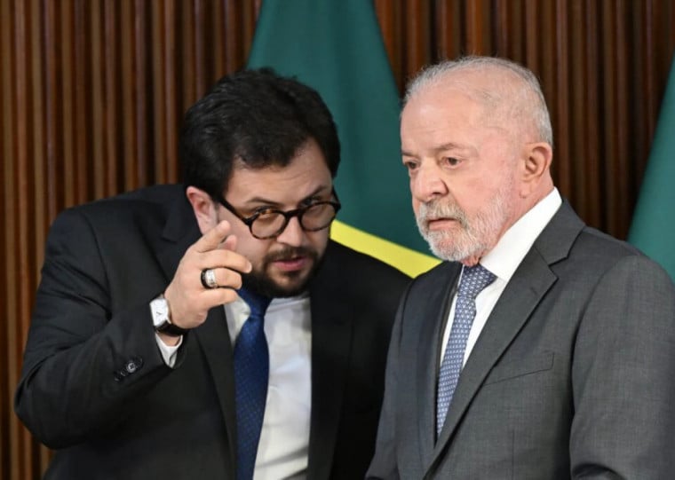 Lula ao lado do ex-chefe de gabinete Marco Aurélio Ribeiro Santana
