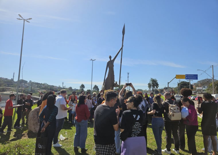 Escultura de sete metros foi erguida na Capital, resgatando história da guerreira negra do período colonial brasileiro