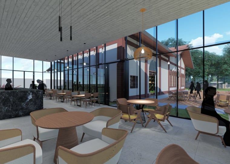 Projeto da arquiteta Danielle Rockembach propõe que antiga estação férrea seja aproveitada para um empório com produtos locais, café e restaurante. 