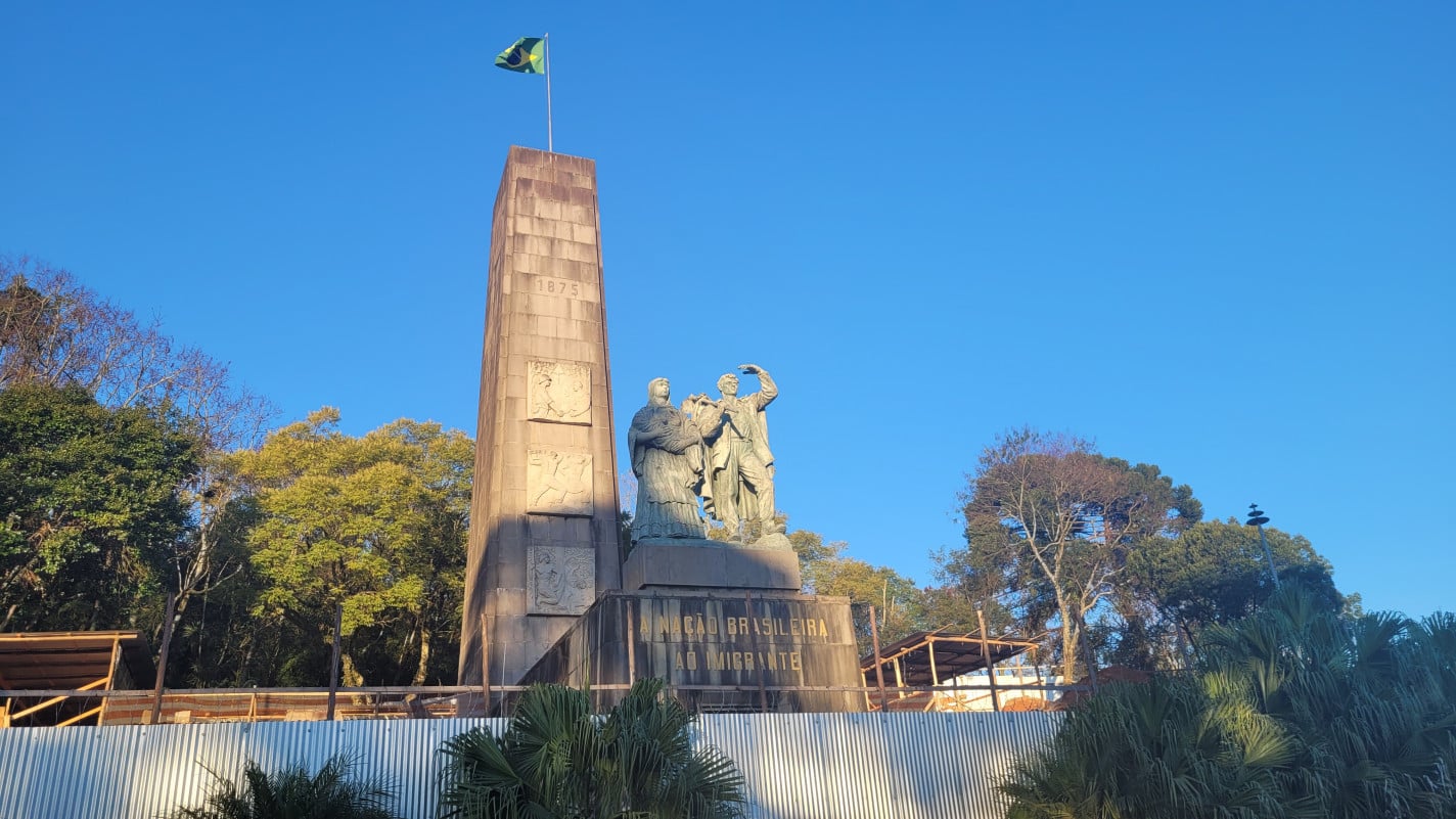 Monumento ao Imigrante &eacute; uma das edifica&ccedil;&otilde;es que lembra a chegada de italianos &agrave; cidade | Gabriel Gravas/DIVULGA&Ccedil;&Atilde;O/CIDADES