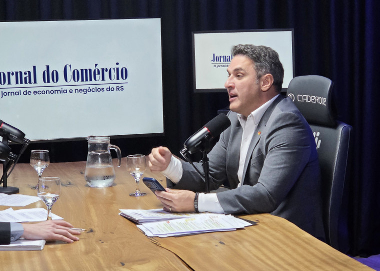 Candidato ao governo gaúcho, Luciano Zucco (PL), em entrevista ao Jornal do Comércio