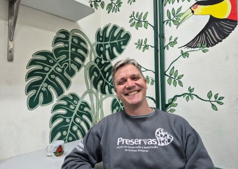 Marcelo Meller Alievi, professor de veterinária na Ufrgs, criou o projeto de extensão Preservas e cuida de animais silvestres há mais de 20 anos