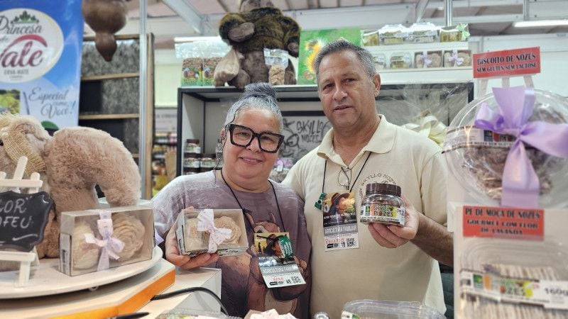 Vera L&uacute;cia e Rog&eacute;rio Bilhan comandam a Skyllo Nozes, presente na Expointer<br />Foto: Nathan Lemos/JC