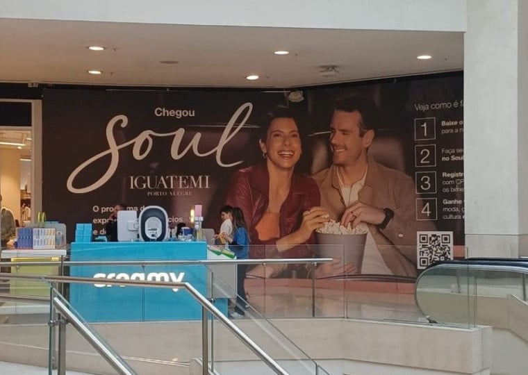 Loja no Iguatemi POA sai de cena, e fachada j&aacute; estampa campanha de experi&ecirc;ncias do shopping