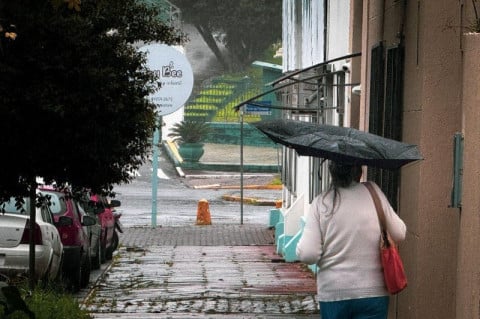 O clima está invertido como este guarda-chuva 