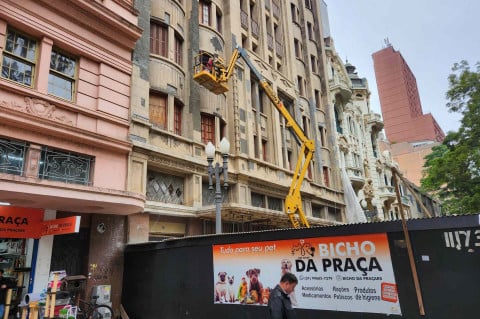 Avançam as revitalizações do prédio onde ficavam os cinemas Imperial e Guarani